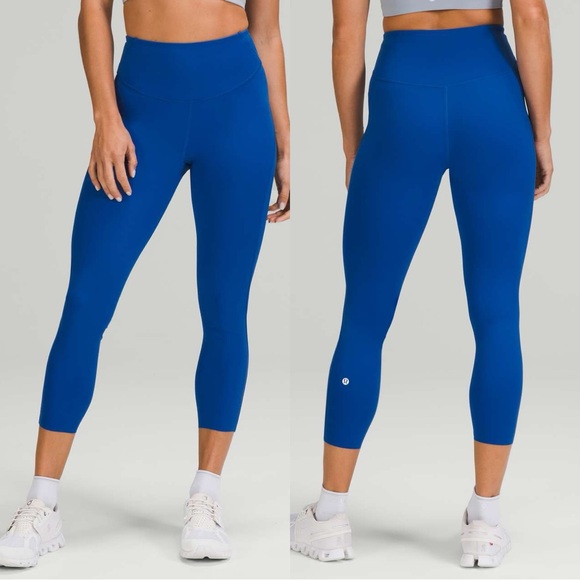 lululemon athletica Pants - Lululemon Women’s Base Pace High-Rise Crop Leggings 23" in Symphony Blue Size 10